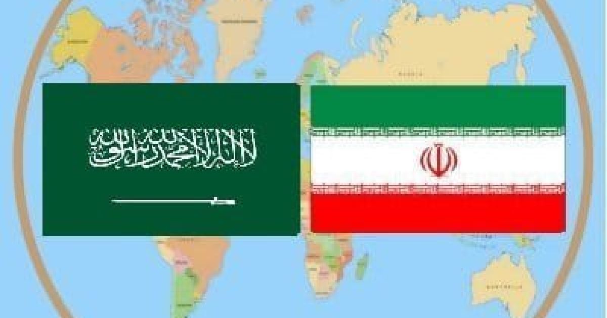 Saudi Arabia and Iran's flags (Photo/X/Iranian Embassy Riyadh)